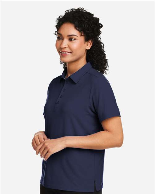 Devon & Jones DG120W Women's Raleigh Stretch Polo - Navy - model side