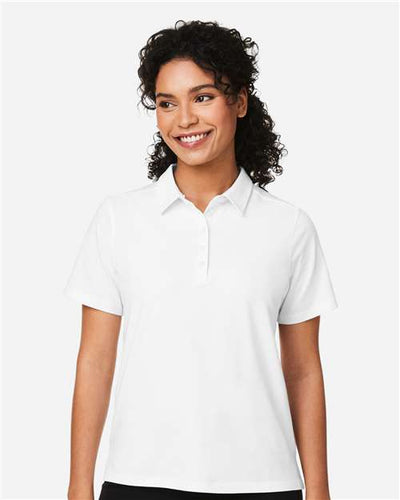 Devon & Jones DG120W Women's Raleigh Stretch Polo - White - model front