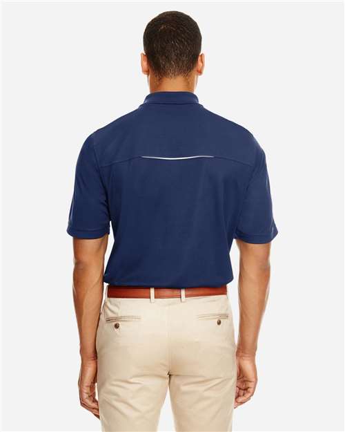 Core 365 88181R Men's Radiant Performance Piqué Polo with Reflective Piping - Classic Navy - model back