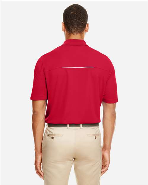 Core 365 88181R Men's Radiant Performance Piqué Polo with Reflective Piping - Classic Red - model back