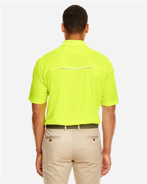 Core 365 88181R Men's Radiant Performance Piqué Polo with Reflective Piping - Safety Yellow - model back