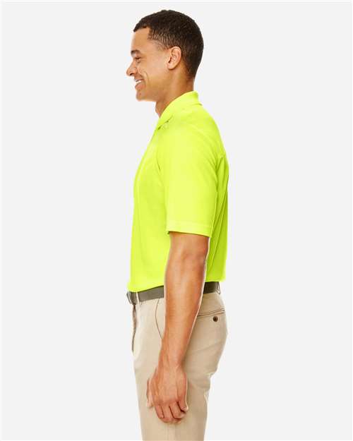Core 365 88181R Men's Radiant Performance Piqué Polo with Reflective Piping - Safety Yellow - model side