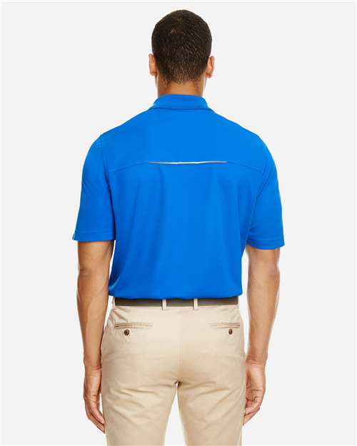 Core 365 88181R Men's Radiant Performance Piqué Polo with Reflective Piping - True Royal - model back