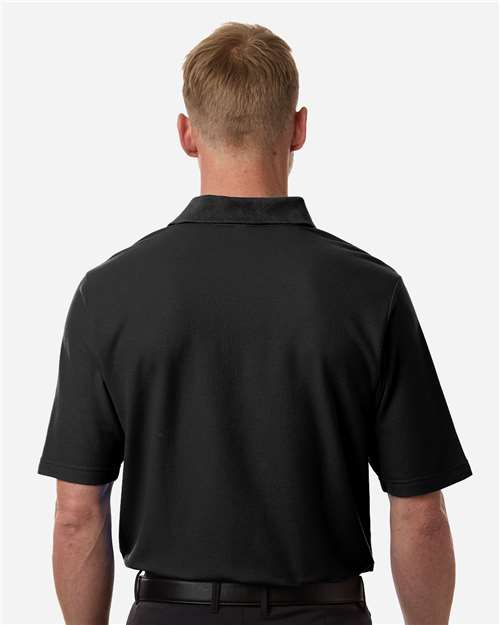 Core 365 CE106T Men's Tall Resolve CVC Performance Pique Polo - Black - model back