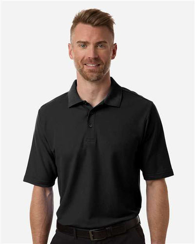 Core 365 CE106T Men's Tall Resolve CVC Performance Pique Polo - Black - model front