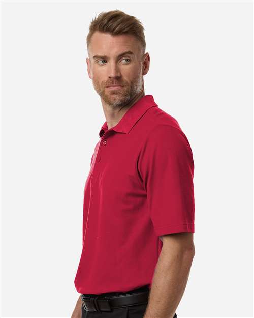 Core 365 CE106T Men's Tall Resolve CVC Performance Pique Polo - Classic Red - model side