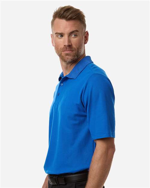 Core 365 CE106T Men's Tall Resolve CVC Performance Pique Polo - True Royal - model side