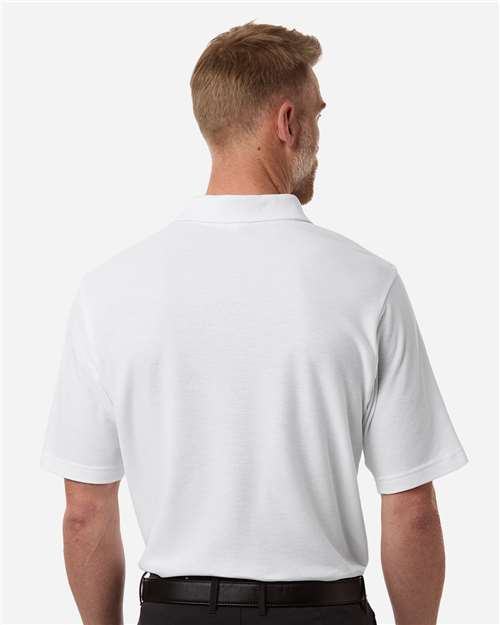 Core 365 CE106T Men's Tall Resolve CVC Performance Pique Polo - White - model back
