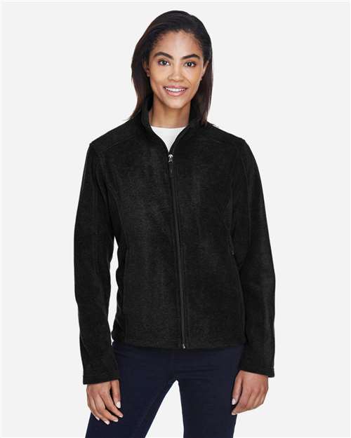 Core 365 78190 Women's Journey Fleece Jacket - Black - model front