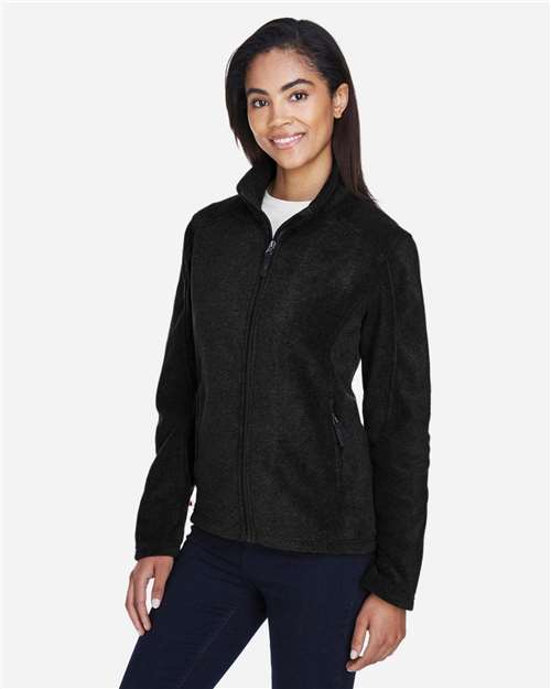 Core 365 78190 Women's Journey Fleece Jacket - Black - model side
