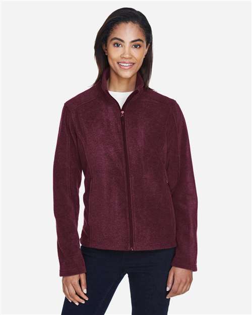 Core 365 78190 Women's Journey Fleece Jacket - Burgundy - model front