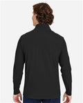 Devon & Jones DG410 Men's CrownLux Performance Windsor Welded Quarter-Zip Pullover - Black - model back