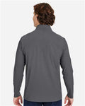Devon & Jones DG410 Men's CrownLux Performance Windsor Welded Quarter-Zip Pullover - Graphite - model back
