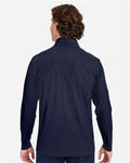 Devon & Jones DG410 Men's CrownLux Performance Windsor Welded Quarter-Zip Pullover - Navy - model back
