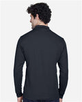 Core 365 88192T Men's Tall Pinnacle Performance Long Sleeve Piqué Polo - Carbon - model back
