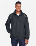 Core 365 88224 Men's Profile Fleece-Lined All-Season Jacket - Carbon - model front