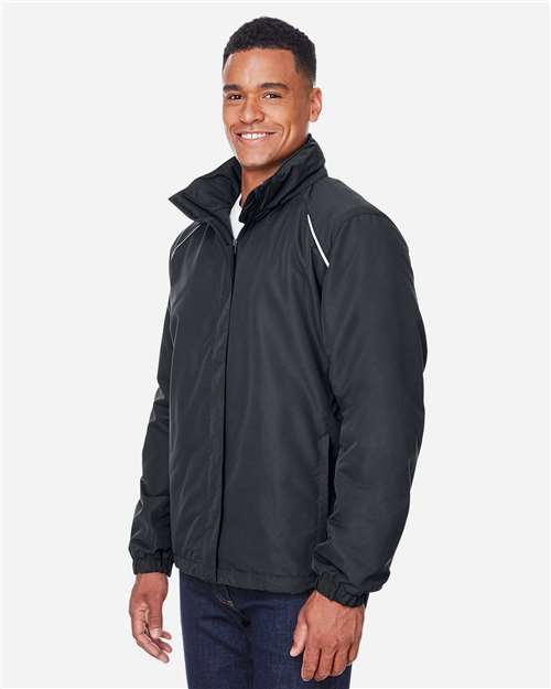 Core 365 88224 Men's Profile Fleece-Lined All-Season Jacket - Carbon - model side