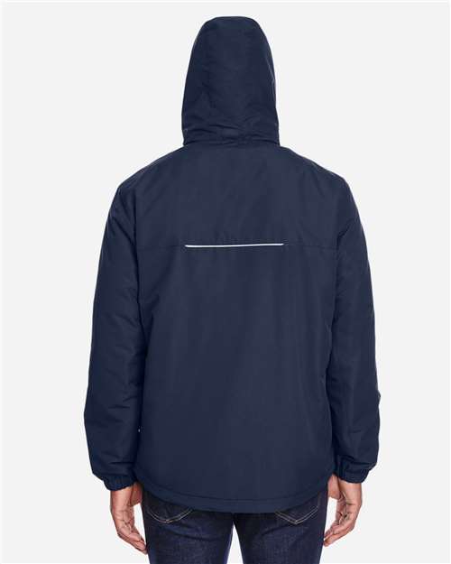 Core 365 88224 Men's Profile Fleece-Lined All-Season Jacket - Classic Navy - model back