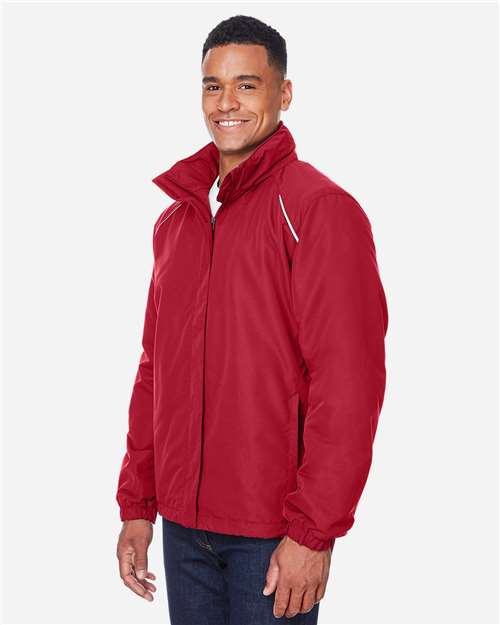 Core 365 88224 Men's Profile Fleece-Lined All-Season Jacket - Classic Red - model side