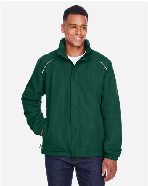 Core 365 88224 Men's Profile Fleece-Lined All-Season Jacket - Forest - model front