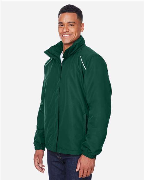 Core 365 88224 Men's Profile Fleece-Lined All-Season Jacket - Forest - model side