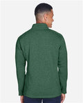Devon & Jones DG793 Men's Bristol Full-Zip Sweater Fleece Jacket - Forest Heather - model back