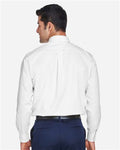 Devon & Jones D630 Men's Crown Collection Oxford Woven Dress Shirt - White - model back