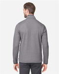 Core 365 CE73 Men's Venture Heathered Stripe Quarter-Zip Pullover - Black/ White - model back