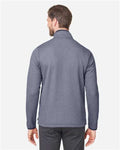 Core 365 CE73 Men's Venture Heathered Stripe Quarter-Zip Pullover - Classic Navy/ White - model back