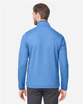 Core 365 CE73 Men's Venture Heathered Stripe Quarter-Zip Pullover - True Royal/ White - model back