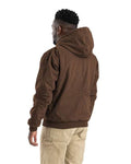 Berne Apparel HJ375 Men's Heartland Washed Cotton Duck Hooded Jacket - Bark - model back