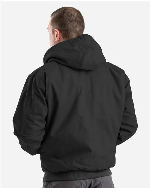 Berne Apparel HJ51 Men's Berne Heritage Hooded Jacket - Black - model back