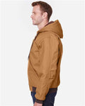 Berne Apparel HJ51 Men's Berne Heritage Hooded Jacket - Brown Duck - model side