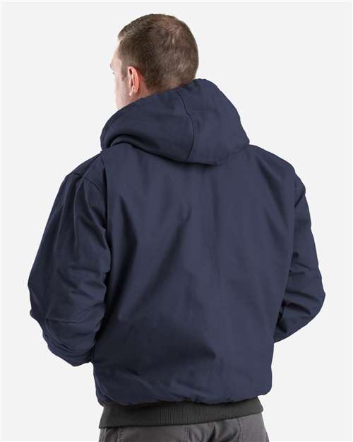 Berne Apparel HJ51 Men's Berne Heritage Hooded Jacket - Navy - model back