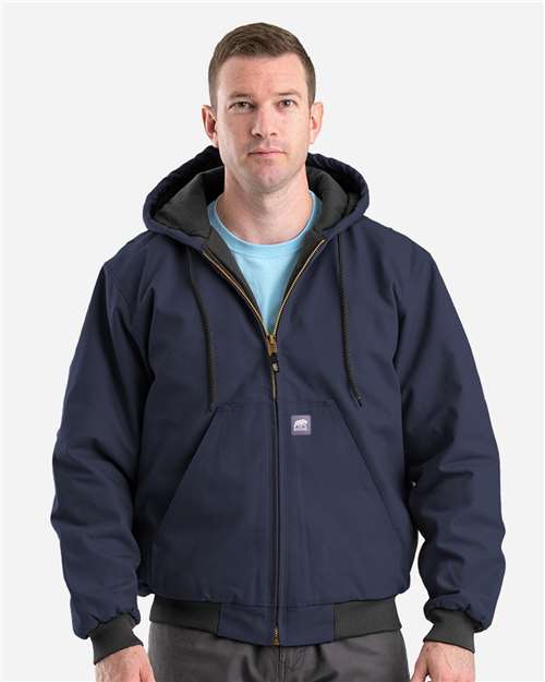 Berne Apparel HJ51 Men's Berne Heritage Hooded Jacket - Navy - model front