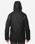 Core 365 88205T Men's Tall Region 3-in-1 Jacket with Fleece Liner - Black - model back