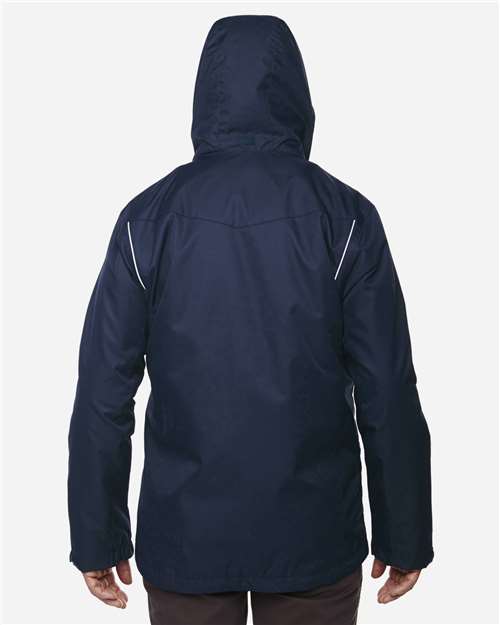 Core 365 88205T Men's Tall Region 3-in-1 Jacket with Fleece Liner - Classic Navy - model back