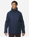 Core 365 88205T Men's Tall Region 3-in-1 Jacket with Fleece Liner - Classic Navy - model front