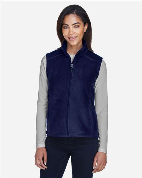 Core 365 78191 Women's Journey Fleece Vest - Classic Navy - model front