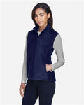 Core 365 78191 Women's Journey Fleece Vest - Classic Navy - model side