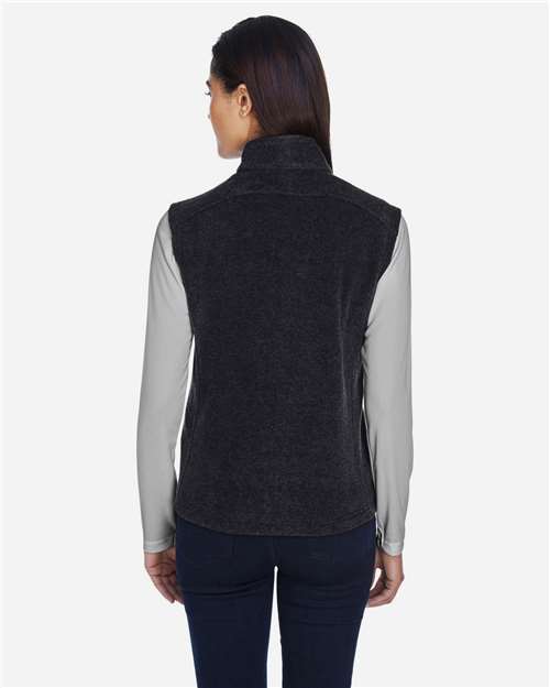 Core 365 78191 Women's Journey Fleece Vest - Heather Charcoal - model back