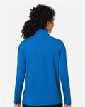 Devon & Jones DP125W Women's Raleigh Stretch Cardigan - French Blue - model back