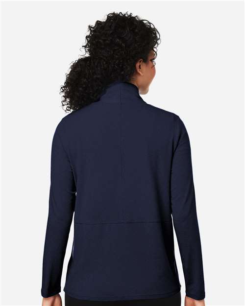 Devon & Jones DP125W Women's Raleigh Stretch Cardigan - Navy - model back