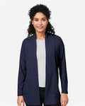 Devon & Jones DP125W Women's Raleigh Stretch Cardigan - Navy - model front