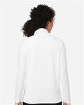 Devon & Jones DP125W Women's Raleigh Stretch Cardigan - White - model back