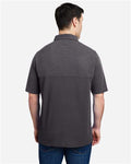 Core 365 CE112C Men's Fusion ChromaSoft Colorblock Polo - Carbon/ Carbon Heather - model back