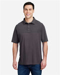 Core 365 CE112C Men's Fusion ChromaSoft Colorblock Polo - Carbon/ Carbon Heather - model front