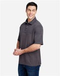 Core 365 CE112C Men's Fusion ChromaSoft Colorblock Polo - Carbon/ Carbon Heather - model side