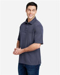 Core 365 CE112C Men's Fusion ChromaSoft Colorblock Polo - Classic Navy/ Classic Navy Heather - model side