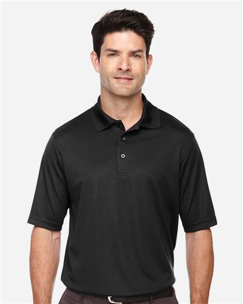 Core 365 88181T Men's Tall Origin Performance Piqué Polo - Black - model front